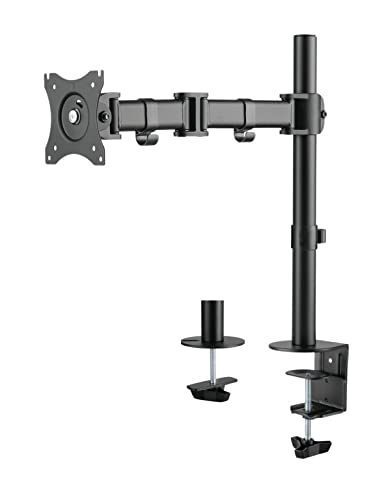 DELTACO ARM-0301 - Neigbare Monitorhalterung, Rotierend, Geeignet für Bildschirm von 13 bis 27 Zoll - Schwarz von DELTACO