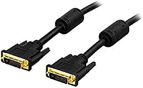 DELTACO DVI-600B DVI-D DVI-Kabel (3 m, DVI-D, DVI-D, DVI-D, schwarz, goldfarben, männlich/männlich) von DELTACO