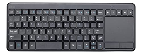 DELTACO Kabellose Mini-Tastatur mit Touchpad - Membran - USB Nano Empfänger - US-Layout - Schwarz von DELTACO