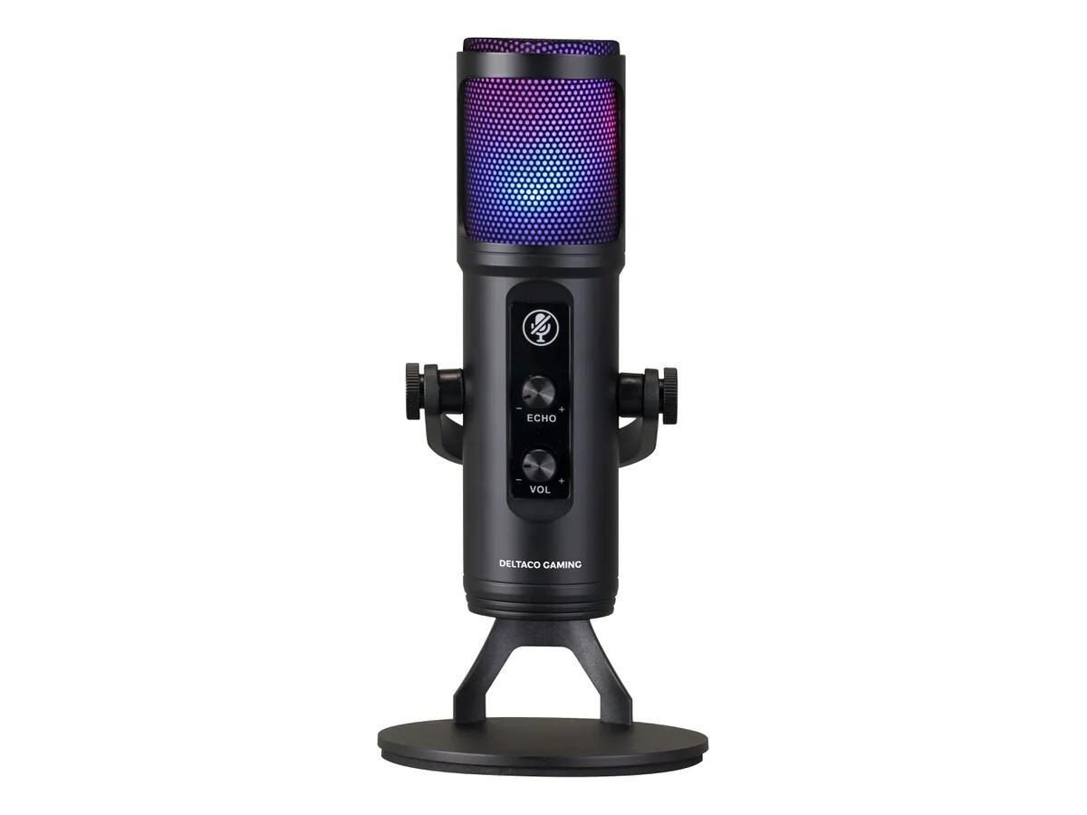 DELTACO RGB Streaming-Mikrofon, schwarz DELTACO RGB Streaming-Mikrofon, schwarz von DELTACO