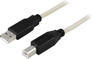 DELTACO USB 2.0 Kabel A/B, 5 m USB A USB B – USB-Kabel (5 m, 5 m, USB A, USB B, Stecker/Stecker, 480 Mbit/s) von DELTACO