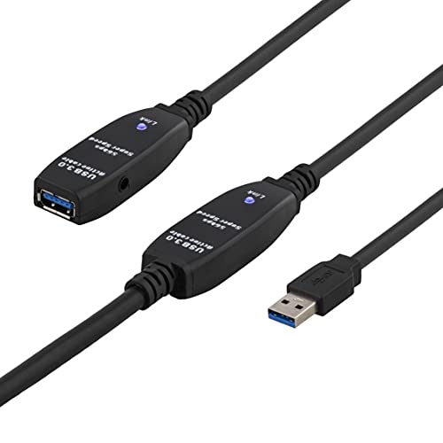 DELTACO USB3-1008 USB-Kabel 15 m USB 3.2 Gen 1 (3.1 Gen 1) USB A schwarz von DELTACO
