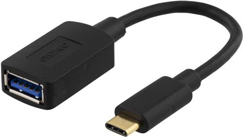 DELTACO USBC-1204 USB-Kabel, 0,15 m, USB Type-C, USB Type-A, Schwarz von DELTACO