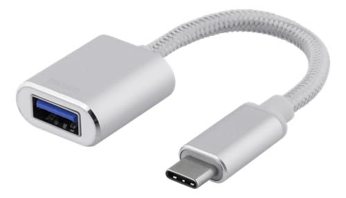 DELTACO USBC-1276 USB-Kabel 0,1 m USB Typ C USB A Silber von DELTACO