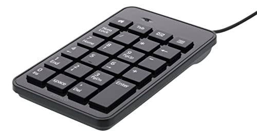 DELTACO Verkabelt Numerische Tastatur - 23 Tasten - 4 Medientasten - USB - Schwarz von DELTACO