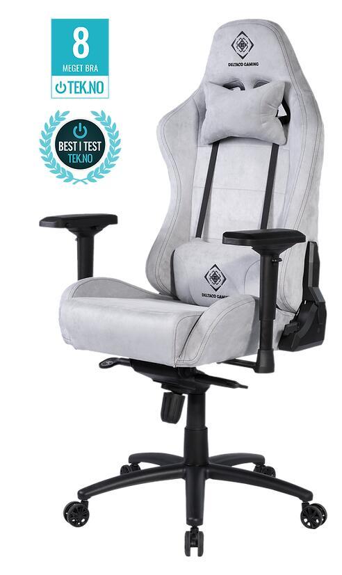 Deltaco DC440L Gaming Stuhl, Hellgrau von DELTACO