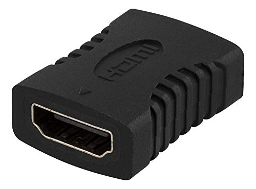 Deltaco HDMI-12 Adapter und Stecker HDMI 19-polig schwarz – Adapter und Kabelverbinder (HDMI 19-pin, HDMI 19-polig, weiblich/weiblich, schwarz) von DELTACO