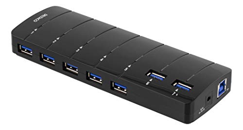 Deltaco UH-723, 7-Port USB 3.0 Hub Windows, Linux, macOS mit Netzteil (4A) und 1 Meter Kabel von DELTACO