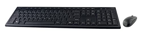 Deltaco Wireless Desktop Set - Tastatur und Maus - USB Empfänger - 10m Reichweite - UK Layout - Schwarz von DELTACO