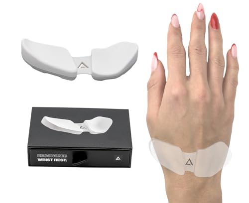 DELTAHUB Carpio 2.0 - ergonomische Handgelenkauflage für Linkshänder, Handgelenkstütze bei Benutzung der PC-Maus, Reduziert Überstreckung, Ermüdung & Handgelenkschmerz, leichtes Gleiten - Small/Weiß von DELTAHUB