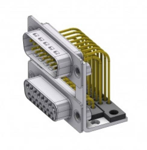 Deltron Connectors DPB 15PN70/15SN70 D-SUB Doppelstock-Steckverbinder 180° Polzahl (num): 15 Löten von DELTRON CONNECTORS