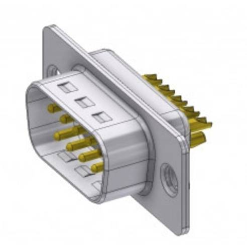 Deltron Connectors DTS09PZ/2 D-SUB Stecker 180° Polzahl (num): 9 Lötkelch 1St. von DELTRON CONNECTORS
