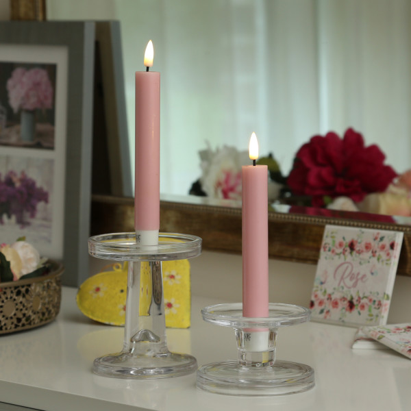 LED Stabkerzen MIA - Echtwachs - realistische 3D Flamme - H: 15cm -... von DELUXE Homeart