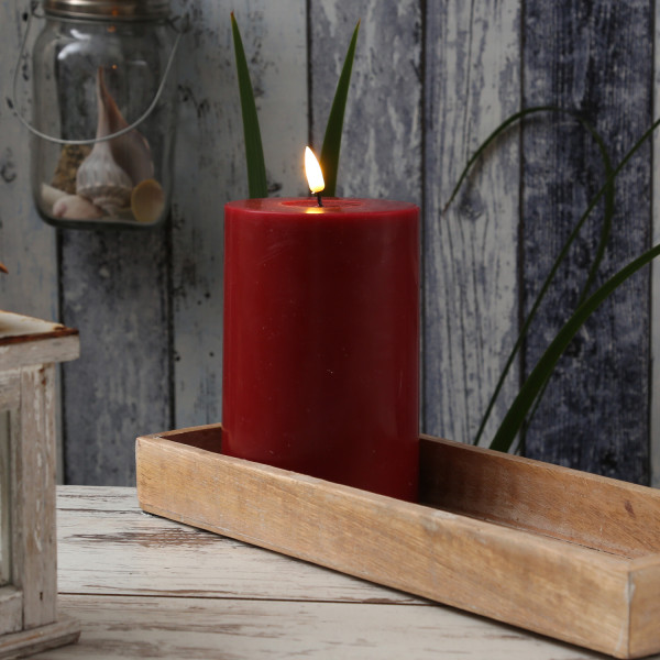 LED Stumpenkerze MIA - Echtwachs - realistische 3D Flamme - H: 15cm... von DELUXE Homeart
