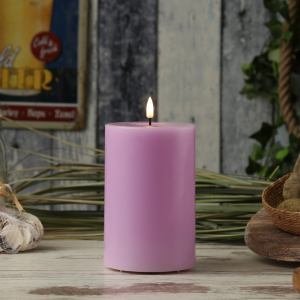 LED Stumpenkerze MIA - Echtwachs - realistische 3D Flamme - H: 15cm... von DELUXE Homeart