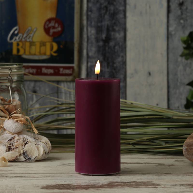LED Stumpenkerze MIA - Echtwachs - realistische 3D Flamme - H: 15cm... von DELUXE Homeart