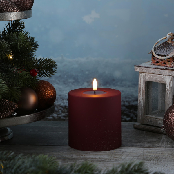 LED Stumpenkerze MIA - Kunststoff - realistische 3D Flamme - H: 10c... von DELUXE Homeart