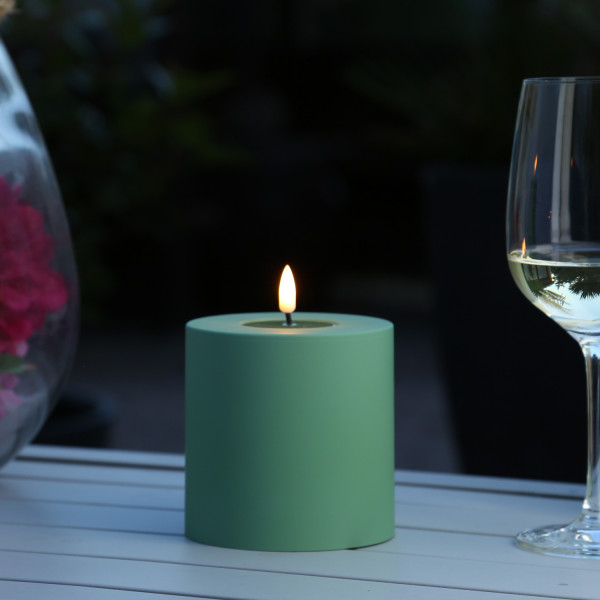 LED Stumpenkerze MIA - Kunststoff - realistische 3D Flamme - H: 10c... von DELUXE Homeart