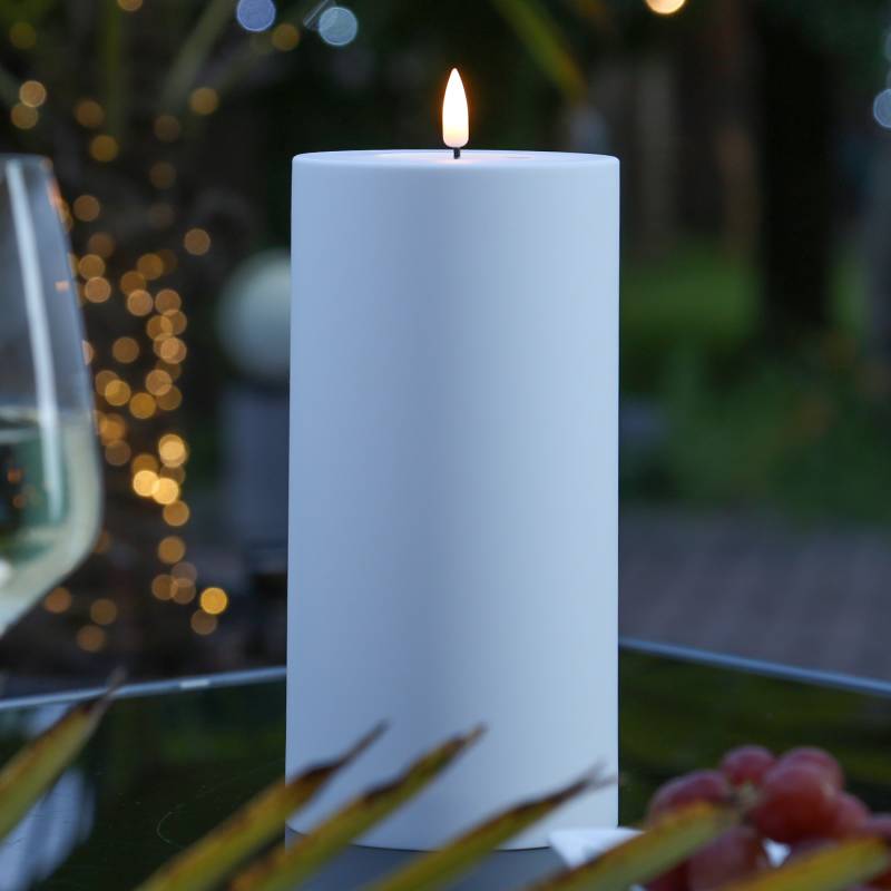 LED Stumpenkerze MIA - Kunststoff - realistische 3D Flamme - H: 20c... von DELUXE Homeart