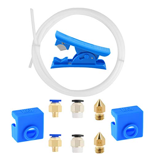 Upgrade 3D-Druckerkit Teflonschlauch PTFE mit 2 Stück PC4-M6 Schnellmontage, 2 Stück 0.4mm Extruder Drucker Düse und 2 Stück geraden pneumatischen Fitting Push für Ender 3/3 Pro/5/CR-10/10S Upgrade 3D-Druckerkit Teflonschlauch PTFE mit 2 Stück PC4-M6 Schnellmontage, 2 Stück 0.4mm Extruder Drucker Düse und 2 Stück geraden pneumatischen Fitting Push für Ender 3/3 Pro/5/CR-10/10S von DEMON KILLER