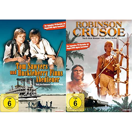 Tom Sawyers und Huckleberry Finns Abenteuer (2 DVDs) - Die legendären TV-Vierteiler & Robinson Crusoe (2 DVDs) - Die legendären TV-Vierteiler von DEMONGEOT,ROLAND/DINAPOLI,MARC