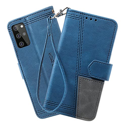 DENDICO Hülle für Galaxy S20 Plus, PU Leder Handyhülle Stoßfest Klapphülle, Magnetverschluss Brieftasche Schutzhülle für Samsung Galaxy S20 Plus, Blau von DENDICO