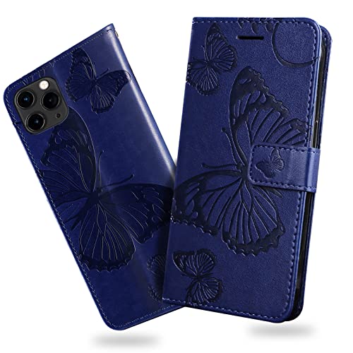 DENDICO Hülle für iPhone 11 Pro, PU Leder Magnetverschluss Flip Handyhülle Schutzhülle mit Standfunktion und Kartenfach für iPhone 11 Pro, Blau DENDICO Hülle für iPhone 11 Pro, PU Leder Magnetverschluss Flip Handyhülle Schutzhülle mit Standfunktion und Kartenfach für iPhone 11 Pro, Blau von DENDICO