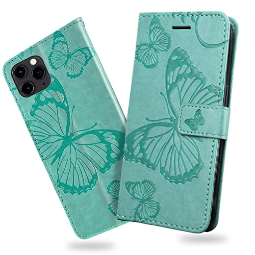 DENDICO Hülle für iPhone 11 Pro, PU Leder Magnetverschluss Flip Handyhülle Schutzhülle mit Standfunktion und Kartenfach für iPhone 11 Pro, Grün DENDICO Hülle für iPhone 11 Pro, PU Leder Magnetverschluss Flip Handyhülle Schutzhülle mit Standfunktion und Kartenfach für iPhone 11 Pro, Grün von DENDICO
