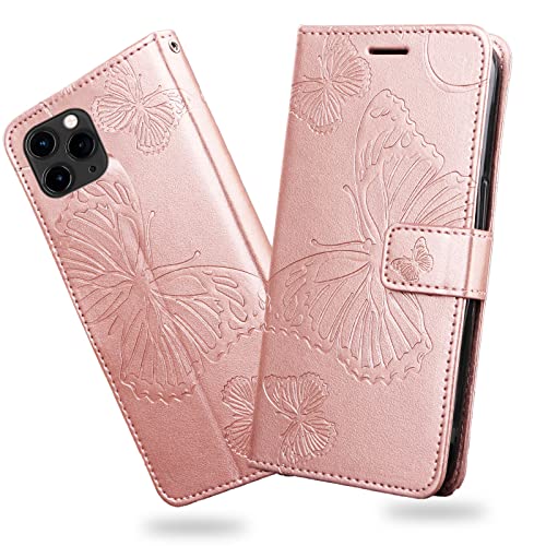 DENDICO Hülle für iPhone 11 Pro, PU Leder Magnetverschluss Flip Handyhülle Schutzhülle mit Standfunktion und Kartenfach für iPhone 11 Pro, Roségold DENDICO Hülle für iPhone 11 Pro, PU Leder Magnetverschluss Flip Handyhülle Schutzhülle mit Standfunktion und Kartenfach für iPhone 11 Pro, Roségold von DENDICO