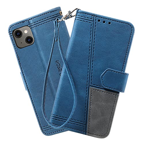DENDICO Hülle für iPhone 13 Mini, PU Leder Handyhülle Stoßfest Klapphülle, Magnetverschluss Brieftasche Schutzhülle für iPhone 13 Mini, Blau DENDICO Hülle für iPhone 13 Mini, PU Leder Handyhülle Stoßfest Klapphülle, Magnetverschluss Brieftasche Schutzhülle für iPhone 13 Mini, Blau von DENDICO