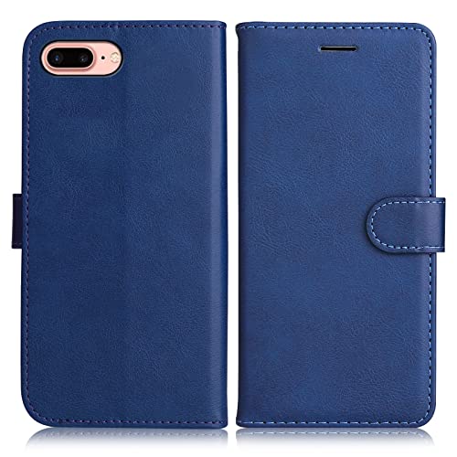 DENDICO Hülle für iPhone 8 Plus/iPhone 7 Plus, PU Leder Brieftasche Handyhülle, Flip Tasche TPU Schutzhülle mit Kartenfach für iPhone 8 Plus/iPhone 7 Plus, Dunkelblau DENDICO Hülle für iPhone 8 Plus/iPhone 7 Plus, PU Leder Brieftasche Handyhülle, Flip Tasche TPU Schutzhülle mit Kartenfach für iPhone 8 Plus/iPhone 7 Plus, Dunkelblau von DENDICO