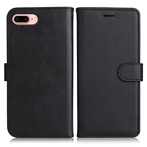 DENDICO Hülle für iPhone 8 Plus/iPhone 7 Plus, PU Leder Brieftasche Handyhülle, Flip Tasche TPU Schutzhülle mit Kartenfach für iPhone 8 Plus/iPhone 7 Plus, Schwarz DENDICO Hülle für iPhone 8 Plus/iPhone 7 Plus, PU Leder Brieftasche Handyhülle, Flip Tasche TPU Schutzhülle mit Kartenfach für iPhone 8 Plus/iPhone 7 Plus, Schwarz von DENDICO