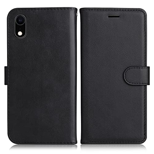 DENDICO Hülle für iPhone XR, PU Leder Brieftasche Handyhülle, Flip Tasche TPU Schutzhülle mit Kartenfach für iPhone XR, Schwarz DENDICO Hülle für iPhone XR, PU Leder Brieftasche Handyhülle, Flip Tasche TPU Schutzhülle mit Kartenfach für iPhone XR, Schwarz von DENDICO
