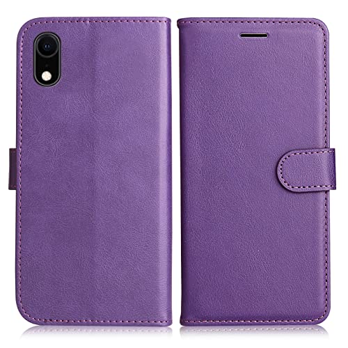 DENDICO Hülle für iPhone XR, PU Leder Brieftasche Handyhülle, Flip Tasche TPU Schutzhülle mit Kartenfach für iPhone XR, Violett DENDICO Hülle für iPhone XR, PU Leder Brieftasche Handyhülle, Flip Tasche TPU Schutzhülle mit Kartenfach für iPhone XR, Violett von DENDICO