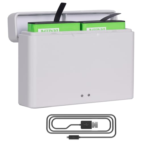 2 Stück OSMO Action 5 Pro/4/3 Akku Ladegerät 2000mAh Ersatzakkus Typ C USB Doppelt Kanäle LED Ladegerät für OSMO Action 5 Pro/OSMO Action 4/OSMO Action 3 Kamera 2 Stück OSMO Action 5 Pro/4/3 Akku Ladegerät 2000mAh Ersatzakkus Typ C USB Doppelt Kanäle LED Ladegerät für OSMO Action 5 Pro/OSMO Action 4/OSMO Action 3 Kamera von DENEEPR