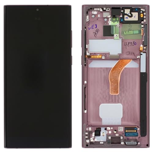 Original LCD Display Für Samsung Galaxy S22 Ultra S908B OLED Touch Screen Burgundy Lila GH82-27488B GH82-27489B Digitizer Bildschirm Glas von DENMEN