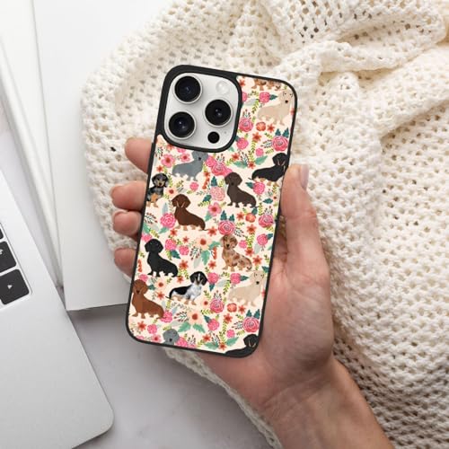 DENMER Dackel iPhone 15 Hülle – Premium TPU + PC Material – ultimativer Anti-Fall-Schutz für iPhone 15 Pro und iPhone 15 Pro Max von DENMER