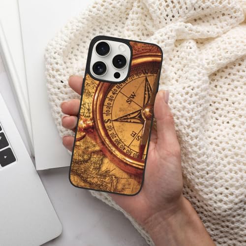 DENMER Law Of The Compass Navigation iPhone 15 Hülle – Premium TPU + PC Material – Ultimativer Anti-Fall-Schutz für iPhone 15 Pro und iPhone 15 Pro Max von DENMER