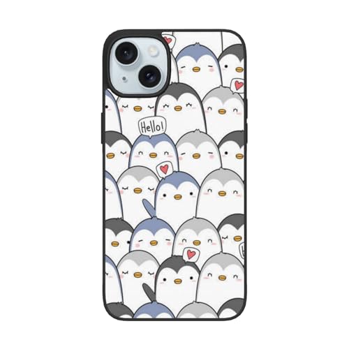 DENMER Niedlicher Pinguin iPhone 15 PC Hülle – Premium TPU + PC Material – Ultimativer Anti-Fall-Schutz für iPhone 15 und iPhone 15 Plus von DENMER