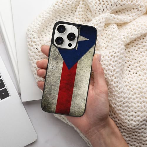 DENMER Schutzhülle für iPhone 15 Pro und iPhone 15 Pro Max mit Puerto Rico-Flagge – Premium TPU + PC Material – ultimativer Anti-Fall-Schutz für iPhone 15 Pro und iPhone 15 Pro Max von DENMER