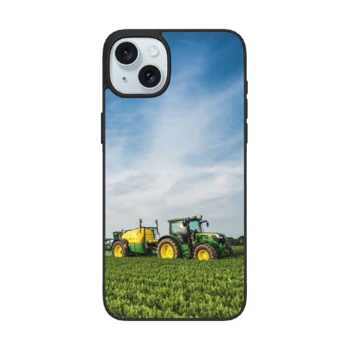 DENMER Traktor Farm iPhone 15 Pc Hülle, Ganzkörper-Schutzhülle, stoßfest, schlanke Handyhülle (für iPhone 15/15 Plus) von DENMER