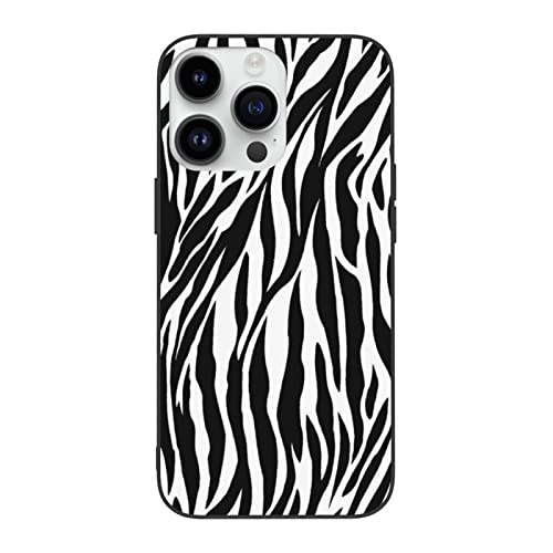DENMER Zebra-Druck, sturzsicheres Design mit umweltfreundlichem PC-Material, personalisierte Hülle für iPhone 14 Pro und iPhone 14 Pro Max Weiß von DENMER