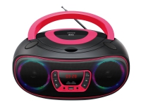 Denver TCL-212BT PINK, 1,19 kg, Schwarz, Pink, Tragbarer CD-Player von DENVER