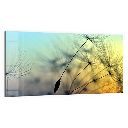 DEQORI Glas-Magnettafel | 100x50 cm groß | Motiv "Schirmchen in Abendsonne" | Memo-Board aus Glas | Magnetboard inkl. Magnete, Stift & Tuch für Küche & Büro | Tafel magnetisch & beschreibbar von DEQORI