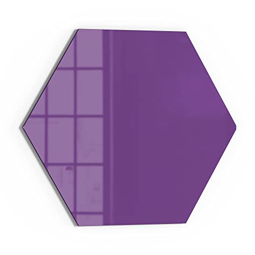 DEQORI Glas-Magnettafel | 40x34,5 cm groß | Unifarben - Violett | Memo-Board aus Glas | Magnetboard inkl. Magnete, Stift & Tuch für Küche & Büro | Tafel magnetisch & beschreibbar von DEQORI