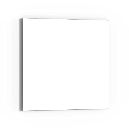 DEQORI Glas-Magnettafel | 50x50 cm groß | Unifarben - Weiß | Memo-Board aus Glas | Magnetboard inkl. Magnete, Stift & Tuch für Küche & Büro | Tafel magnetisch & beschreibbar von DEQORI