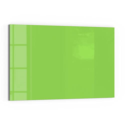 DEQORI Glas-Magnettafel | 60x40 cm groß | Unifarben - Hellgrün | Memo-Board aus Glas | Magnetboard inkl. Magnete, Stift & Tuch für Küche & Büro | Tafel magnetisch & beschreibbar von DEQORI