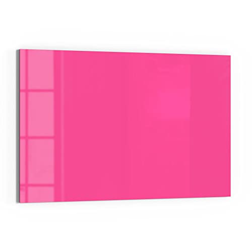 DEQORI Glas-Magnettafel | 60x40 cm groß | Unifarben - Rosa | Memo-Board aus Glas | Magnetboard inkl. Magnete, Stift & Tuch für Küche & Büro | Tafel magnetisch & beschreibbar von DEQORI