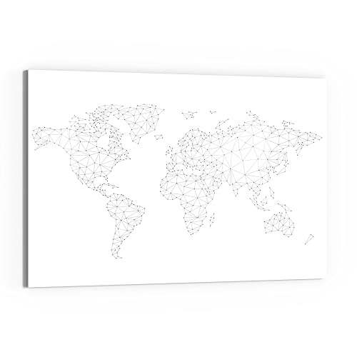 DEQORI Glas-Magnettafel | 90x60 cm groß | Motiv "Vernetzte Welt" | Memo-Board aus Glas | Magnetboard inkl. Magnete, Stift & Tuch für Küche & Büro | Tafel magnetisch & beschreibbar von DEQORI