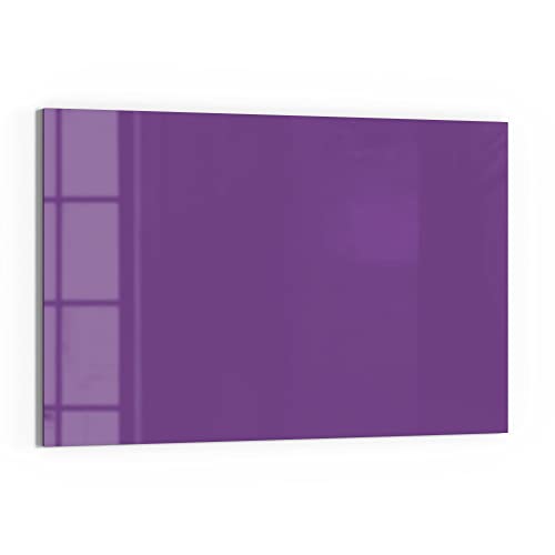 DEQORI Glas-Magnettafel | 90x60 cm groß | Unifarben - Violett | Memo-Board aus Glas | Magnetboard inkl. Magnete, Stift & Tuch für Küche & Büro | Tafel magnetisch & beschreibbar von DEQORI